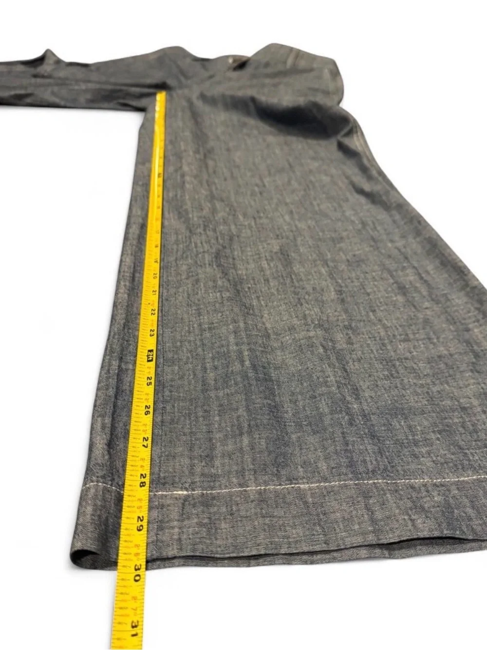 NWT J.Crew Re-Imagined Chambray Wide Leg Pants Women’s 10 100% Cotton Blue